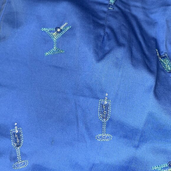 HOLLY LANE Cocktail Martini Cropped Pants Capris Petal Pushers - Royal Blue - 14 - Picture 14 of 14